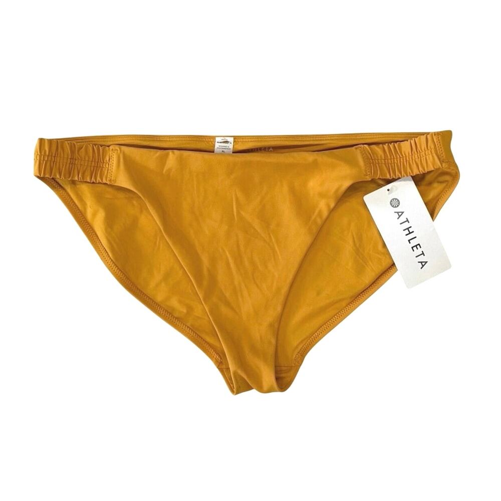 NWT Athleta Sculpted Swim Bottom Yellow Size XL